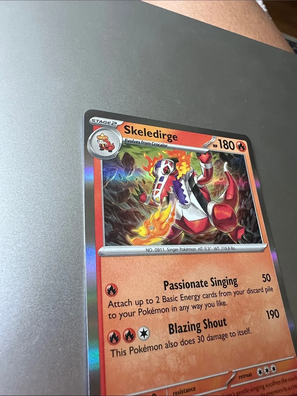 Skelederge Pokemon Holo Trading Card